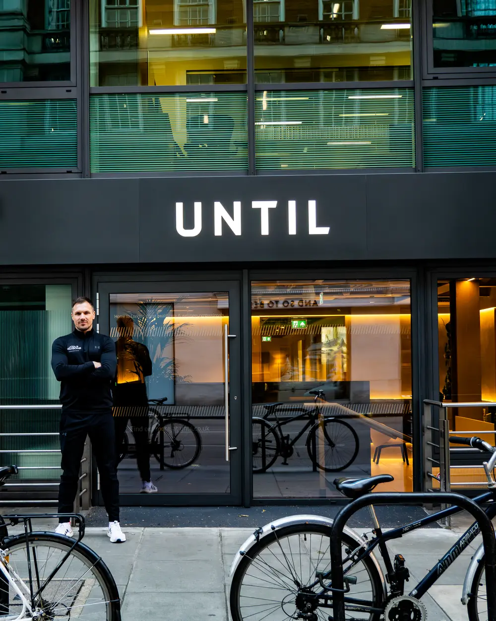 Jools Newsome outside the UNTIL building in Liverpool Street.